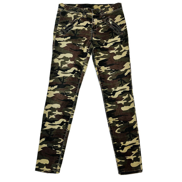 Kut from the Kloth Size 4 Camo Moto Pants Women Mia Toothpick Ankle Skinny Jeans - Picture 1 of 12
